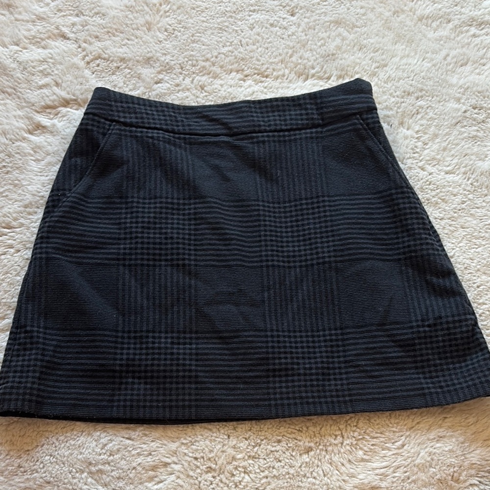 Black Plaid Women's Skirt